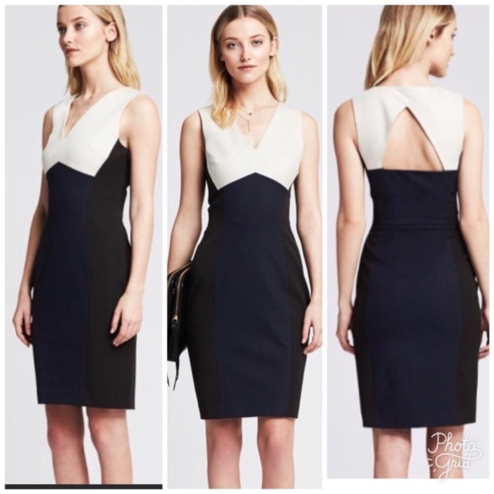 Banana Republic Black and White Dress